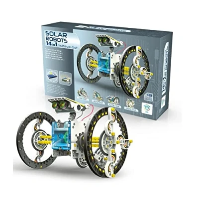 Imagen de DEQUBE Robot Kit Solar 14 en 1 Se transforma Animales Distintos Multitud de Movimientos funcionales Funciona por Tierra y Agua Dos Niveles construcción (Deqube 925D00154)