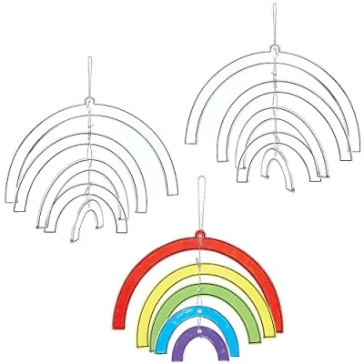 Imagen de Baker Ross FC767 Kit Decoracion Espiral Atrapasol Multicolor Juego de 3, Actividad creativa para niños