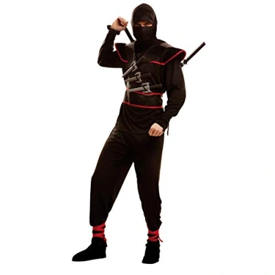 Imagen de My Other Me 202066 halloween Disfraz de ninja killer para hombre, ajedrez, multicolor, M L (Viving Costumes 202066)