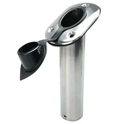 Imagen de FreeTec Soporte Cañas de Pescar, Cañeros para Barco, 30 Grados Montaje Empotrado Marino Tapas Goma Acero Inoxidable