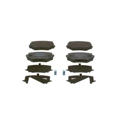 Imagen de BOSCH 0 986 424 658 Juego de pastillas freno Low Metallic con sensor desgaste incorporado Chapa antichirridos, instrucciones montaje
