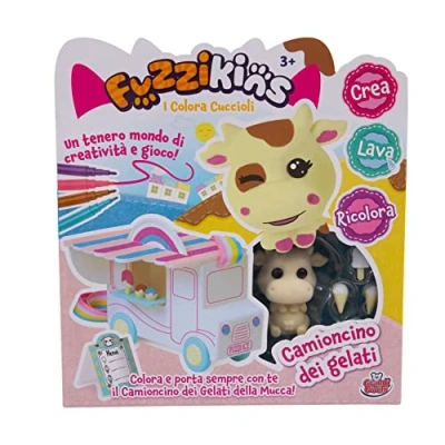 Imagen de Grandi Giochi Fuzzikins I Colorear Cachorros, Camión de Helados, Cachorros para Colorear, Lavar y recolorear FUZ00008