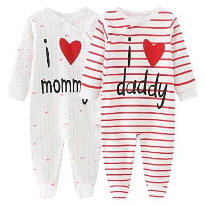 Imagen de MIXIA Ropa de bebé unisex para recién nacido, mamelucos niños Y niñas 0 a 12 meses, Rojo Blanco, 3 Meses