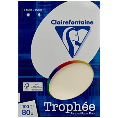 Imagen de Clairefontaine Trophee Papel (DIN A4, 80 g/m², 100 hojas), color arena