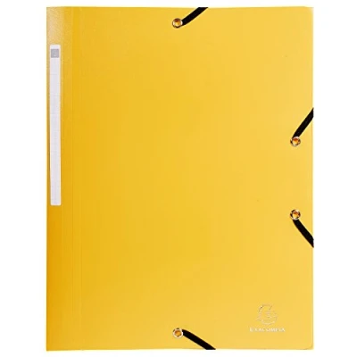 Imagen de Exacompta 55809e Carpetas con 3 solapas goma elástica (polipropileno, amarillo, pack de 10