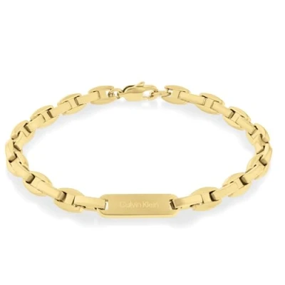 Imagen de Calvin Klein Pulsera de cadena para Hombre Colección BOLD METALS Oro amarillo 35000412