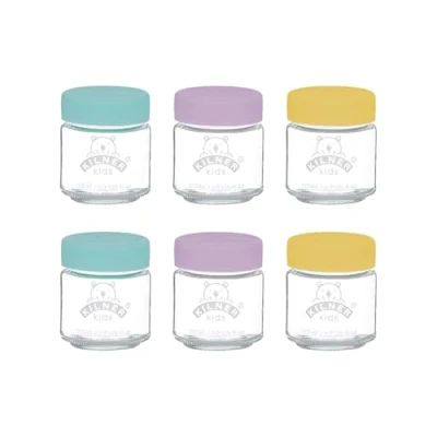 Imagen de Killner 0025.016 Kilner cierre de silicona, 6 botes para bebés 110 ml, vidrio, mililitros