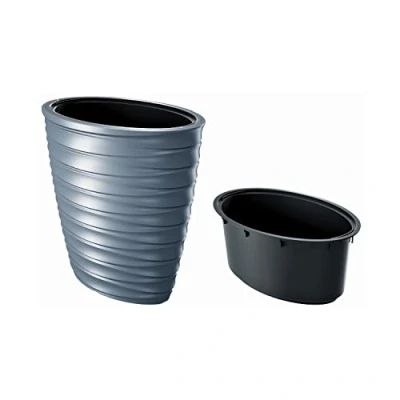 Imagen de Maceta FREZE oval 74L., Con depósito, dimensiones (mm) 593x393x585, color Gris claro