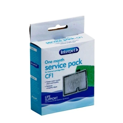 Imagen de Interpet Paquete de servicio 1 mes para el filtro cartucho interno CF1 (1 x filtro, almohadilla Algaway)