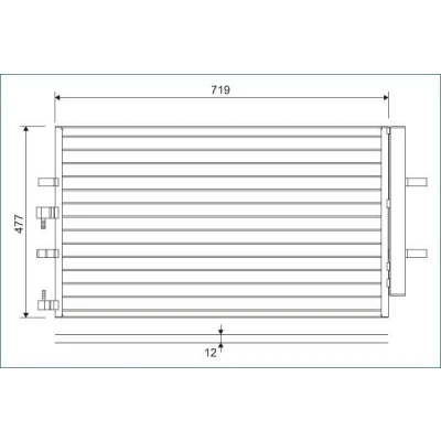 Imagen de VALEO 822590 Condensador con secador Aluminio 477 FORD: Transit V363 Furgón, Custom V362 Furgón