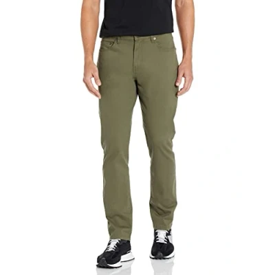 Imagen de Amazon Essentials Pantalón de Sarga Elástico con 5 Bolsillos y Ajuste Deportivo (Disponible en Talla Grandes Largos Especiales) Hombre, Verde Oliva, 28W / 32L
