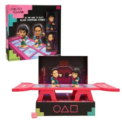 Imagen de Juego Desafio El Puente de Cristal Del Calamar, Mini Set, Recrea la Escena con 2 Figuras Exclusivas, Reto Serie Netflix para Jugar y Exhibir, Adultos a partir 17 Años