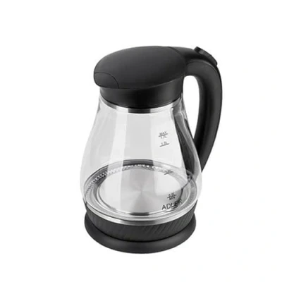 Imagen de Adler AD 1274 Hervidor de Agua Eléctrico Cristal, 1,7L, 2200W, Iluminación LED, Libre BPA