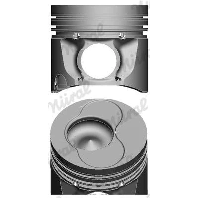 Imagen de NÜRAL 87 114900 90 Pistóns 79,5 para cilindro 1, 2 con casquillo cubo de perno, soporte segmento pistón