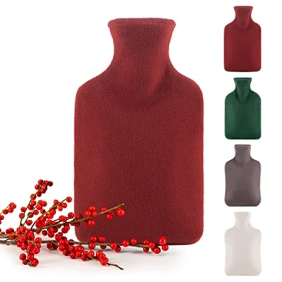Imagen de Blumtal Bolsa de agua caliente con tapa blanda botella 1.5 L, cama, Color Rojo