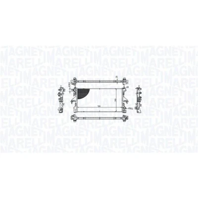 Imagen de MAGNETI MARELLI 350213213100 Radiador, refrigeración del motor para vehículos con caja de cambios manual 780 398 26 Aletas soldadas