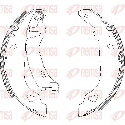 Imagen de REMSA 4179.01 Zapatas de Freno Eje trasero 180 32 con palanca FIAT: Punto I Hatchback, Tipo Uno LANCIA: Y, Y10