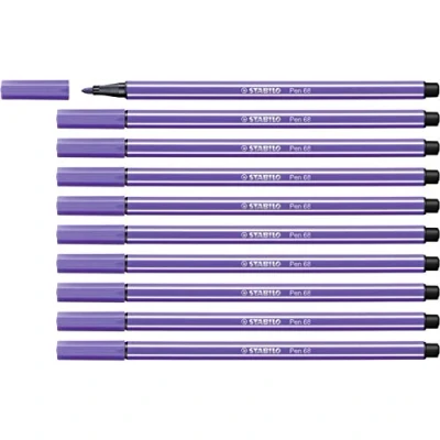 Imagen de Rotulador STABILO Pen 68 Caja con 10 unidades Color violeta