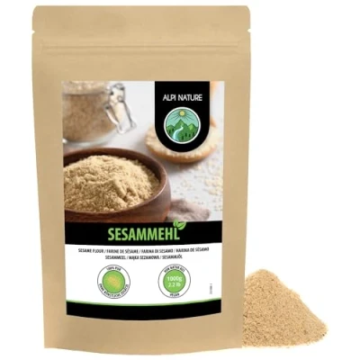 Imagen de Harina de sésamo (1kg), molido, en polvo, 100% natural, polvo sin aditivos