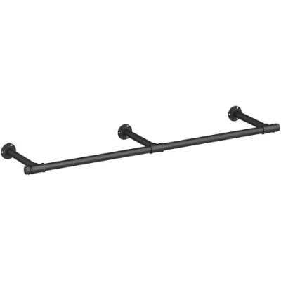 Imagen de SONGMICS Perchero de Pared, Colgador Estilo Industrial, Ahorra Espacio, 30,4 x 170 7 cm, Capacidad Carga 68 kg, Fácil Montaje, para Espacios Reducidos, Negro HSR104B01