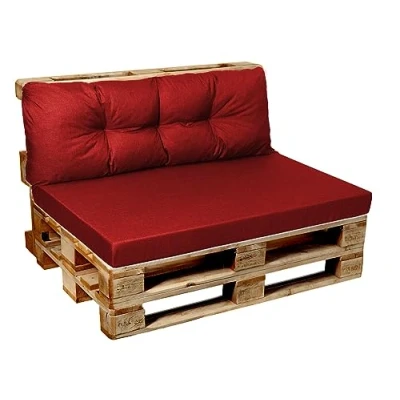 Imagen de Garden Factory Cojines para palets, Sofas de palets Asiento, Respaldo o Juego V1 (Set (Asiento 120x60+Respaldo 120x40))