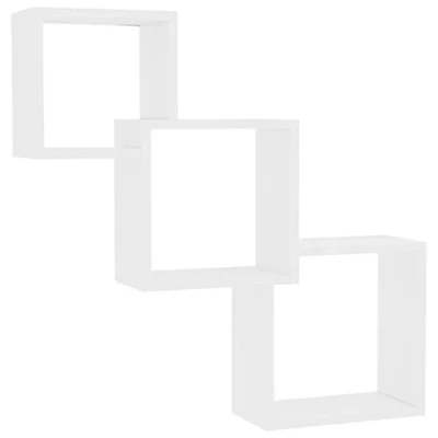 Imagen de vidaXL Estante de Pared Cubo Contrachapada Mobiliario Decoración Ideal Elegante Práctico Versátil Atractivo Robusto Duradero Blanco 68x15x68cm