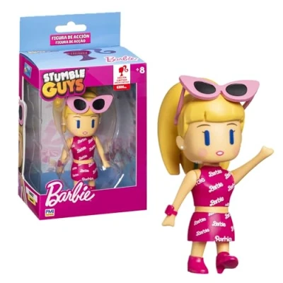 Imagen de Bizak Stumble Guys X Barbie Figura de Acción Articulada 11,5 cm, Pack 1, Personaje Exclusivo para Coleccionar, Juguete Niños y Niñas +8 Años, (64110022)