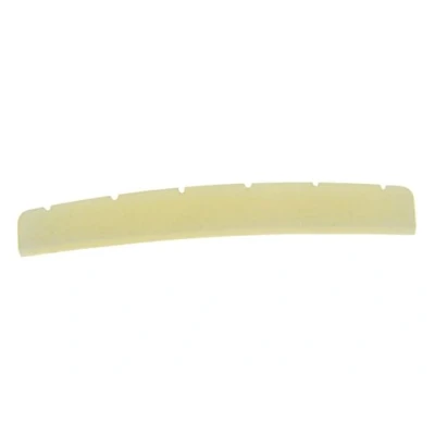 Imagen de KAISH Tuerca curvada de hueso puro sin blanquear 42 mm para guitarra Strat/Tele, x 3,2