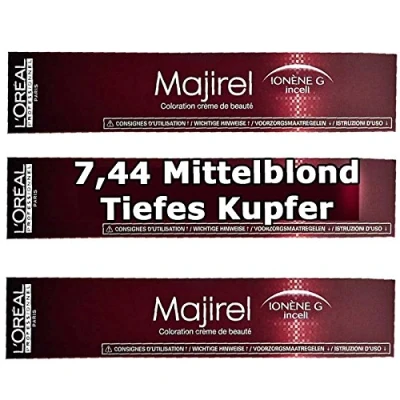 Imagen de L&#039;Oréal Professionnel Majirel Coloración permanente 50 ml 7.44 Deep Copper Blonde
