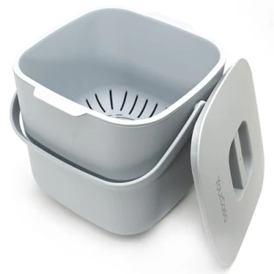 Imagen de YourCasa® Cubo de Basura Cocina 7L para la orgánica Diaria en lavavajillas Resistente a los olores con tamiz Acero Reciclaje