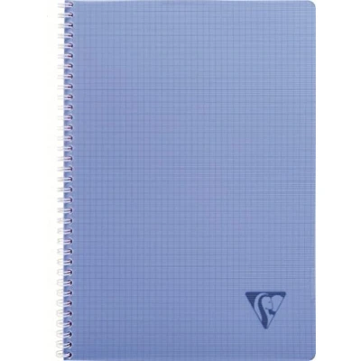 Imagen de Clairefontaine Linicolor Fresco de la colección 328125C, cuaderno en espiral, A4 21 x 29,7 cm, 100 páginas cuadradas pequeñas, tapa polipropileno transparente, colores surtidos, 1 pieza