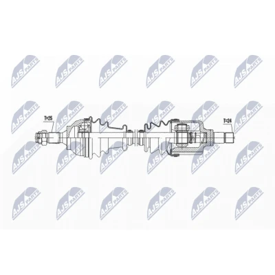 Imagen de NTY NPW CT 139 Árbol de transmisión Eje delantero, izquierda semiautomática