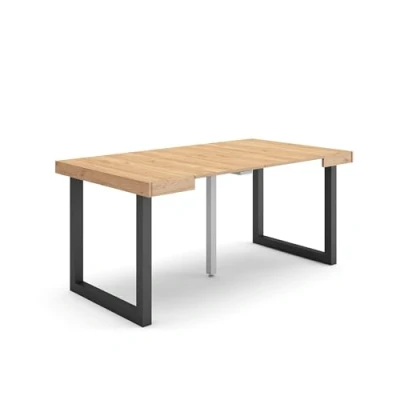 Imagen de Skraut Home Mesa Consola Extensible Comedor Plegable 160 para 8 comensales Patas Madera Maciza Estilo Moderno Roble