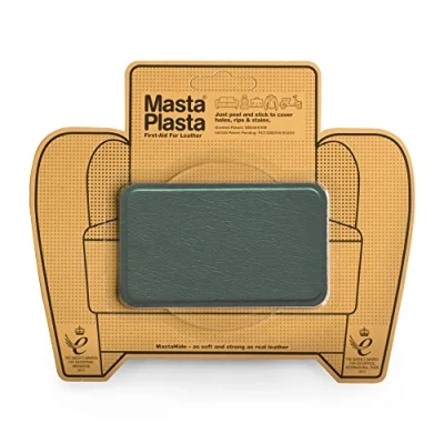 Imagen de MastaPlasta Parche Autoadhesivo PREMIUM para Reparación Instantánea de Cuero y Otros Tejidos. VERDE. 10cm x 6cm. Primeros Auxilios sofás, Asientos Coche, Bolsos, Chaquetas