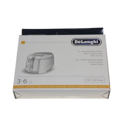 Imagen de Delonghi FIL.F28 Kit de filtros substituibles para freidoras DeLonghi, carbón