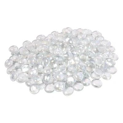 Imagen de ARSUK Piedras de guijarros vidrio decorativas redondas claras Nuggets florero