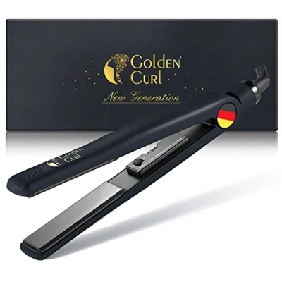 Imagen de Golden Curl Plancha de Pelo Profesional GL829 para Todos los Tipos Cabello Garantía Increíble 5 Años (Negro)