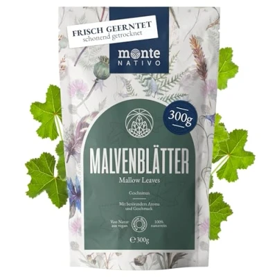 Imagen de Malventee Monte Nativo (300 g) Hojas de malva secas suavemente Té suelto 100% natural y sin aditivos hierbas aromáticas para una deliciosa infusión