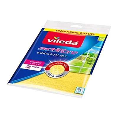 Imagen de Vileda Actifibre Bayeta para Cristales, Gamuza, Amarillo, 36 cm x 32