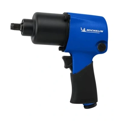Imagen de MICHELIN Juego de Llave impacto Neumática para Compresor, Pistola con 10 Llaves Casquillo 1/2&quot;, 500 Nm Par Presión Max 6 Bar