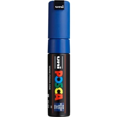 Imagen de Uni Ball 720365 Marcador de pintura, punta biselada 8 mm, color azul