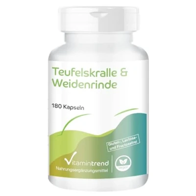 Imagen de Harpagofito en cápsulas 900mg Forte 180 Garra del diablo y Corteza de Sauce Harpagophytum procumbens Vitamintrend®