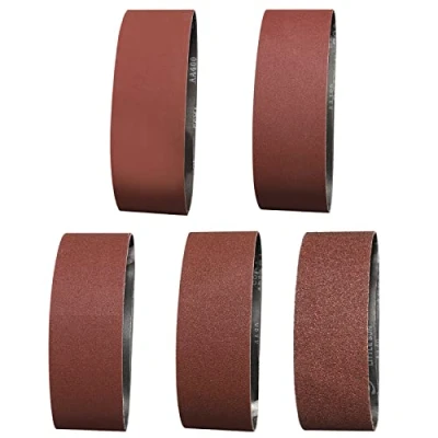 Imagen de Sruhrak Bandas de Lija 40 X 303mm 2 60/80/120/240/400 Granos Lijado Correas para Pulir y Desoxidar, Mejor Madera Pintura (10 UNIDADES)