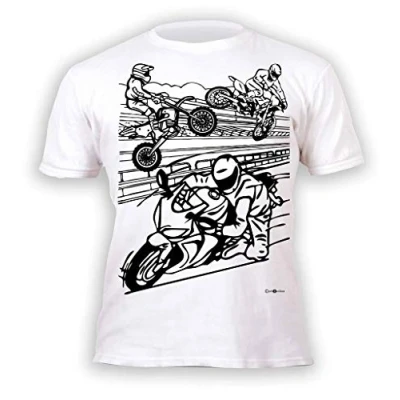 Imagen de Splat Planet Color in Camiseta de moto con 6 bolígrafos mágicos lavables no tóxicos, para colorear y lavar