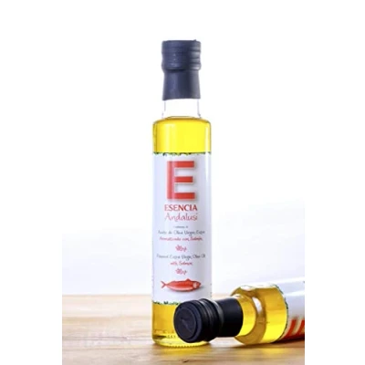 Imagen de Aceite de Oliva Virgen Extra Aromatizado 250 ml. con Esencias Naturales. Producto Jaén (Salmón, 3 Unidades)