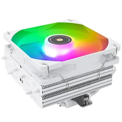 Imagen de Thermalright SI 100 White ARGB CPU enfriador de aire, 6 tubos calor, TL E12W S PWM Quiet Fan Cooler con rodamientos FDB V2.0, para AMD AM4 AM5/Intel 1150/1151/1200/1700/2011 PC