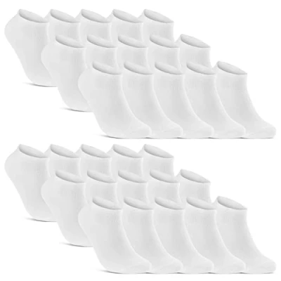 Imagen de sockenkauf24 10 20 30 Pares Calcetines Cortos Hombre Mujer Tobillero Negro Blanco Gris Algodón (30x 47 50)