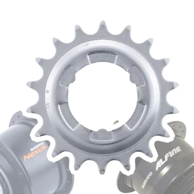 Imagen de F26 Shimano Bicicleta Nexus/Alfine engranajes ejes desgaste pieza mantenimiento intercambio bujes piñón de repuesto (plata 18 dientes)