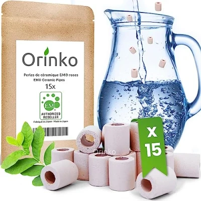 Imagen de Orinko 15 Perlas de Cerámica EM® Roses Mejoran la Calidad del Agua Reducen los Depósitos Cal Perfectas para Usar en Jarra, Botella, Cantimplora