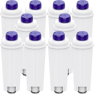 Imagen de Aiitomg 10 filtros de agua para cafetera Delonghi, filtro Delonghi Magnifica s DLSC002, máquina portafiltros, De&#039;Longhi ECAM, ETAM, EC, serie BC